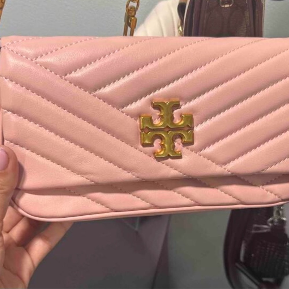 Tory Burch Blush Quilted Crossbody Bag